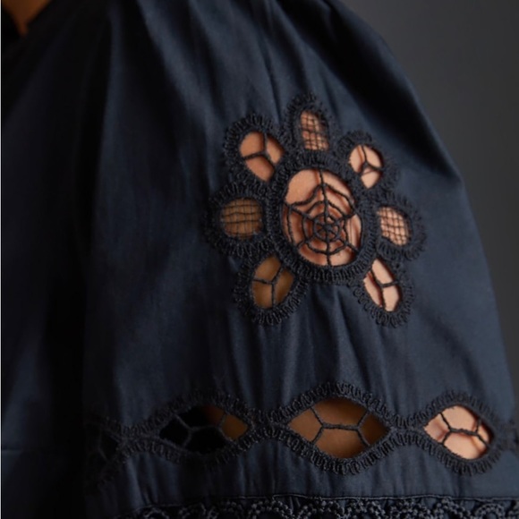 Anthropologie Cutwork Peasant Button Down Shirt - Picture 5 of 12